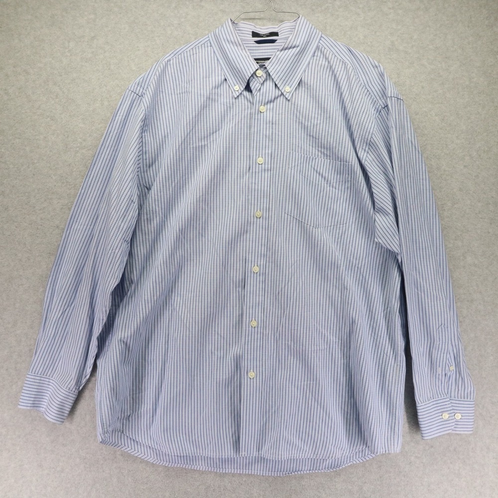 Nautica Shirt Mens XL Business Casual Pocket Button Up Blue‎ Plaid Long Sleeve